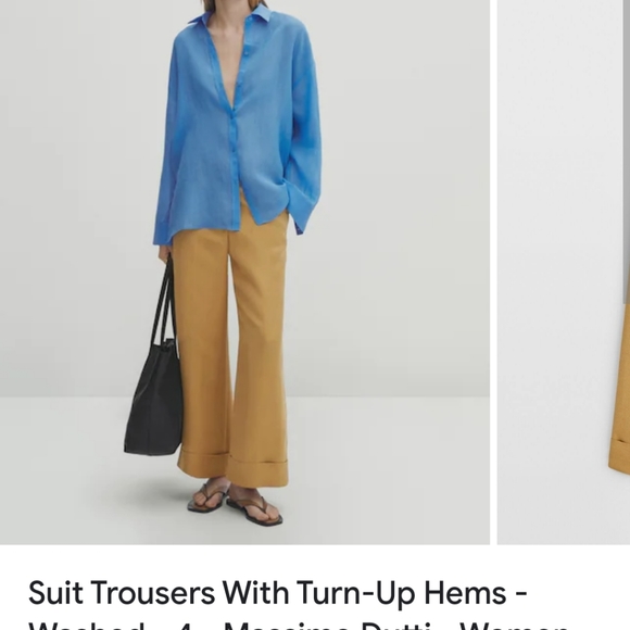 Massimo Dutti wide leg chino pant - Picture 1 of 4